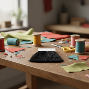 Ilan Flecos Nastro con Frange in Poliestere Nero 15x200cm per Artigianato e Decorazione - Product Image 3