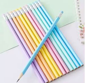 Crayon de dessin triangulaire en bois de laitier vif, pointe en caoutchouc, pour croquis, papeterie d'apprentissage, mine noire HB, EN71, vente en gros - Product Image 4