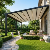 Venta Directa de Fábrica, Pérgola Plegable Impermeable de Aluminio Resistente y de Alta Resistencia, Techo Retráctil para Hotel y Villa