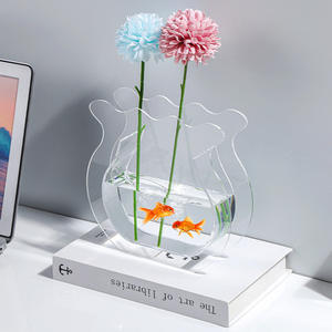 ऐक्रेलिक हस्तनिर्मित आधुनिक सादगी vase फूलों की व्यवस्था उच्च स्तरीय पारदर्शी रंग मछली टैंक घरेलू लिविंग रूम - Product Image 1