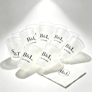 Vasos de Plástico Personalizados con Logotipo para Bodas, Fiestas y Eventos Deportivos, de 16oz, 14oz y 12oz, con Diseño de Balón de Fútbol, Material PP Esmerilado - Product Image 1
