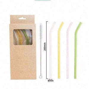 Pajitas de Silicona de Grado Alimenticio con Certificación Lfgb, Coloridas, Venta al por Mayor, Portátiles, Reutilizables, Fáciles de Limpiar, para Bar y Café - Product Image 1