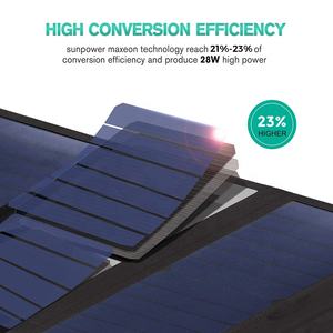 3 Usb-poorten 28W Solar Charger 5V 4.8A Max Draagbare Sunpower Zonnepaneel Voor Camping Ipx4 Waterdichte Compatibel met Iphone - Product Image 2