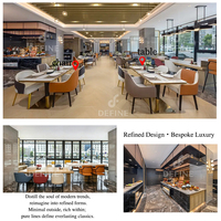 Ensembles complets de mobilier de restaurant, mobilier de salle à manger commerciale de luxe, mobilier de café, tables modernes sur mesure, ensembles de chaises en cuir