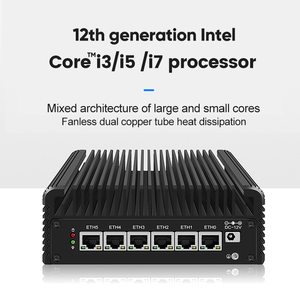 6 Lan công nghiệp Mini PC 12th I7 1265u/i5 1235u/i3 1215u <span class=keywords><strong>DDR4</strong></span> 2 * NVMe 1 * SATA 6 * i226-V 2.5g nics 3x4k @ 60Hz UHD Máy tính để bàn di động - Product Image 2