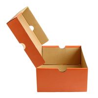 Boîte à chaussures pliante en carton ondulé personnalisée, carton ondulé E-flute, emballage pour chaussures et baskets, logo personnalisé OEM, échantillon gratuit