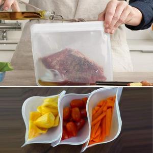 Bolsas reutilizables con cierre hermético para alimentos, bolsas de almacenamiento de alimentos reutilizables de PEVA, bolsas para sándwiches para congelador de PEVA - Product Image 2