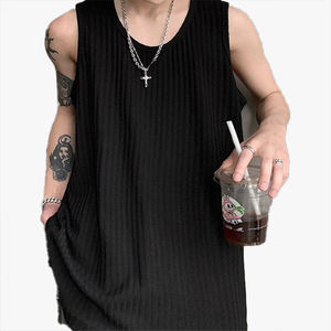 Summer Cool Ribbed Vest <b>Men's</b> Loose Sports Fitness <b>Sleeveless</b> <b>T</b>-<b>Shirt</b> Inner Wear Base Layer <b>Men's</b> Top Summer Loose Tank Top <b>Men</b> - Product Image 6