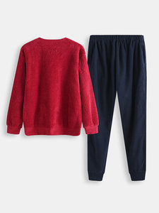 ชุดนอนหรูหราสำหรับทุกเพศทุกวัย ไซส์ใหญ่ สีขาว ผ้าโพลีเอสเตอร์/คอตตอน แบบขนตัด สไตล์สปาเทอร์รี่  พร้อมโลโก้ PVC แบบกำหนดเอง ชุดเรียบง่าย เหมาะสำหรับโรงแรม ชายหาด และให้ความอบอุ่น - Product Image 2