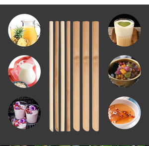 Ống hút uống tre tái sử dụng thân thiện với môi trường-THẬM CHÍ thương hiệu bền và phân hủy sinh học 100-230mm chiều dài cho các bữa tiệc và nhà hàng - Product Image 5