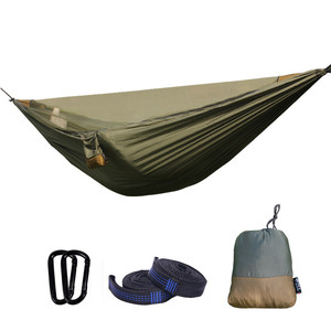 Hamac minimaliste portable en nylon <span class=keywords><strong>camouflage</strong></span>, pour 1 à 2 personnes, avec moustiquaire, pour le camping d'été, la randonnée en plein air, capacité <span class=keywords><strong>de</strong></span> poids <span class=keywords><strong>de</strong></span> 300 kg - Product Image 1