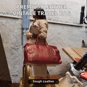 Juego de Maletas de Viaje Unisex de Cuero Genuino de Primera Calidad, Diseño Vintage, Impermeables, Duraderas, con Cierre, Capacidad de 20-35L - Product Image 2