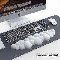 Yunduo Support de poignet Tapis de souris Clavier en mousse de silicone Support de poignet High-lookingOffice Support de poignet Souris PUPad