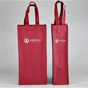 Bolsa de Regalo para Vino al por Mayor, de Tela No Tejida, para Una o Dos Botellas, con Impresión de Logotipo, para Eventos Promocionales - Product Image 2
