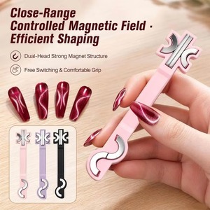 Bâtonnet magnétique 3-en-1 pour ongles effet œil de chat, forme en S, effet vague d'eau, aimant puissant pour nail art en gel, outils de manucure - Product Image 4