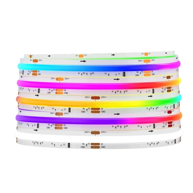 FCOB SPI RGBWW IC LED Light Strip 784 LEDs WS2814 Addressable Dream Color 10mm DC24V SK6812 High Flexible FOB COB Lights