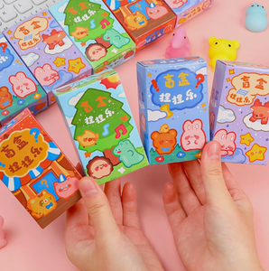 กล่องของขวัญของเล่นบีบสัตว์น่ารักนุ่มนิ่ม TPR จาก Luckykoo สำหรับเด็ก ของเล่นบีบโมจิคลายเครียด น่ารักแบบคาวาอิ กล่องสุ่ม - Product Image 3
