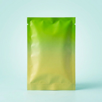 Großhandel Kundenspezifisch Bedruckte Plastiktüten Dreiseitig Versiegelte Flache Aluminiumfolienbeutel Feuchtigkeitsbeständiger Regenbogen-Matt-Laminierter Beutel