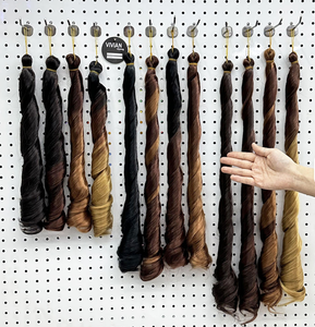 Gran oferta mundial de calidad superior, 24 pulgadas, 150g, <span class=keywords><strong>trenzas</strong></span> de rizos franceses de ganchillo rizados sedosos, muchos colores teñidos tienen fibra Premium en Stock - Product Image 2