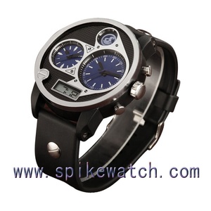Orologio da polso digitale analogico con quadrante nero sportivo classico nero da uomo - Product Image 3
