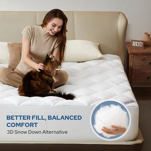 BEDLORE sıcak satış bambu yatak Topper yumuşak jakarlı kumaş soğutma için nefes yatak pedi yatak odası - Product Image 4