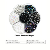 Strass en résine gelée à dos plat 3mm, 7 couleurs, pour nail art, décoration de gobelets, artisanat, Noël et fêtes, faible MOQ, expédition rapide