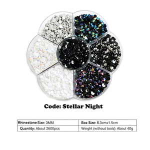 <span class=keywords><strong>Strass</strong></span> en résine gelée à dos plat 3mm, 7 couleurs, pour nail art, décoration de gobelets, artisanat, Noël et fêtes, faible MOQ, expédition rapide - Product Image 2