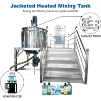Cuve de mélange homogénéisatrice à chauffage vapeur et à chemise thermique, 500L 800L 1000L 2000L, pour mélange chimique en phase huileuse