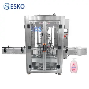 ESKO Cosmetic & Daily Chemical Production Line Automatic Liquid Detergent 2 Heads Cream filling Machine