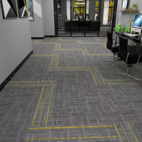 Karpet Grosir Seri XingGuang S, Karpet Kantor Komersial PP, Ubin Karpet PVC, Ubin Karpet Persegi Panjang 25x100, Sederhana dan Tahan Lama