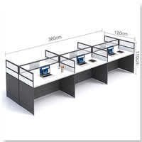 Cloison de bureau mobile insonorisée en verre trempé avec cadre en aluminium moderne, poste de travail pour bureau à domicile, école, personnalisable