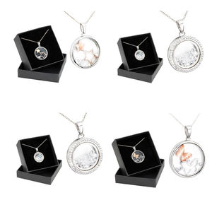 डिस्काउंट गुणवत्ता वाला पारदर्शी पेंडेंट हार, उच्च गुणवत्ता वाले बढ़िया आभूषण, कोई फीका नहीं पड़ता चांदी का आकर्षण आभूषण हार - Product Image 1