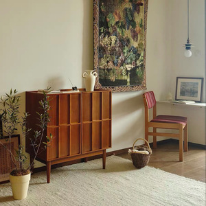 Vintage Solid Wood <b>Sideboard</b> 5 Compartments <b>Storage</b> Living Room Cabinet - Product Image 2