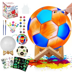 Kit <span class=keywords><strong>de</strong></span> pintura DIY para niños: Luz nocturna <span class=keywords><strong>de</strong></span> fútbol, arte en resina <span class=keywords><strong>de</strong></span> vinilo, caja <span class=keywords><strong>de</strong></span> colores, fácil <span class=keywords><strong>de</strong></span> usar para actividades interactivas infantiles - Product Image 3