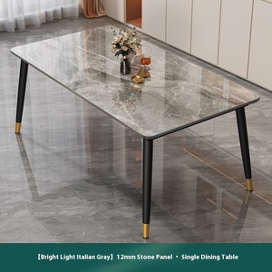 Tám hình chân đá tấm bàn ăn ánh sáng sang trọng hiện đại hình chữ nhật thiết kế cho nhà nhỏ hoặc căn hộ phòng khách - Product Image 4