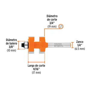 Jeu de rainures et languettes BOX 3, 3/4', avec roulement, TRUPER - Product Image 3