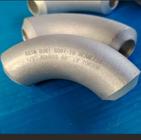 Tuyau en aluminium sans soudure à souder bout à bout SCH40 ANSI B361 à rayon long 1.5D 2.5 pouces 76mm 90 45 degrés résistant à la corrosion chimique