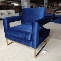 Chaise longue de luxe pour salon, ensemble de canapés, fauteuil moderne à siège unique, fauteuil d'appoint en tissu velours, chaises violettes
