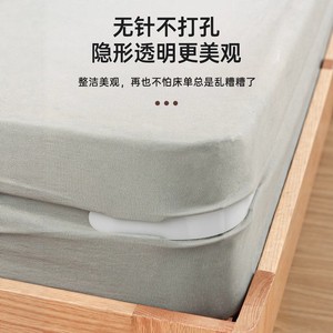 Bed <b>Sheet</b> Fastener <b>Plastic</b> Anti Slip Fixing Buckle For Mattress Fabric <b>White</b> Gray Adjustable - Product Image 3