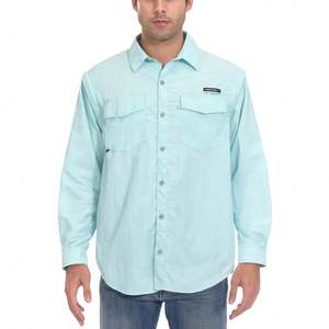 قميص صيد عالي الجودة بأكمام طويلة سريع الجفاف مقاوم للأشعة فوق البنفسجية ومضاد للماء وقابل للتنفس مصنوع من البوليستر والنايلون متوفر بمقاسات كبيرة - Product Image 4