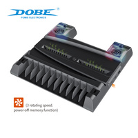 Station de charge verticale multifonctionnelle DOBE OEM avec ventilateur de refroidissement pour PS5, compatible avec les manettes DualSense, accessoires de jeu