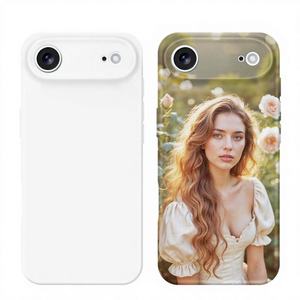 Coques de téléphone portable blanches brillantes, résistantes aux chocs et à la saleté, avec revêtement en film TPU souple 3D entièrement enveloppé, à sublimation, à personnaliser soi-même - Product Image 1