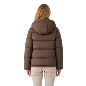 Veste matelassée en <span class=keywords><strong>duvet</strong></span> de canard blanc pour <span class=keywords><strong>femme</strong></span> Boying, épaisse, <span class=keywords><strong>chaude</strong></span>, à capuche, coupe ample, coupe-vent, hiver, personnalisable, OEM, vente en gros - Product Image 3