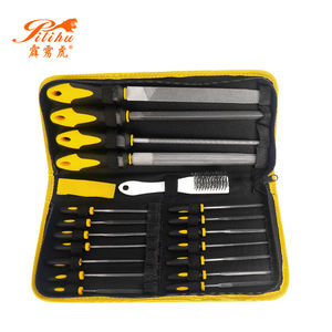 Juego de limas de media <span class=keywords><strong>escofina</strong></span> de grado industrial, herramientas de carpintería, bricolaje, rotativas, juego de limas semiredondas, 19 Uds. - Product Image 1