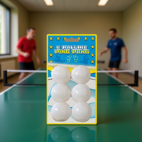 6 balles de ping-pong en plastique blanches, diamètre 40 mm, ensemble de tennis de table durable pour le jeu, modèle MAZZEO GIOCATTOLI 8033614126424