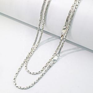 Tendance 2.5mm Forme Unique Nouveau Modèle Collier En Argent 925 Chaîne En Argent Sterling Plaqué Rhodium pour Hommes Femmes - Product Image 5