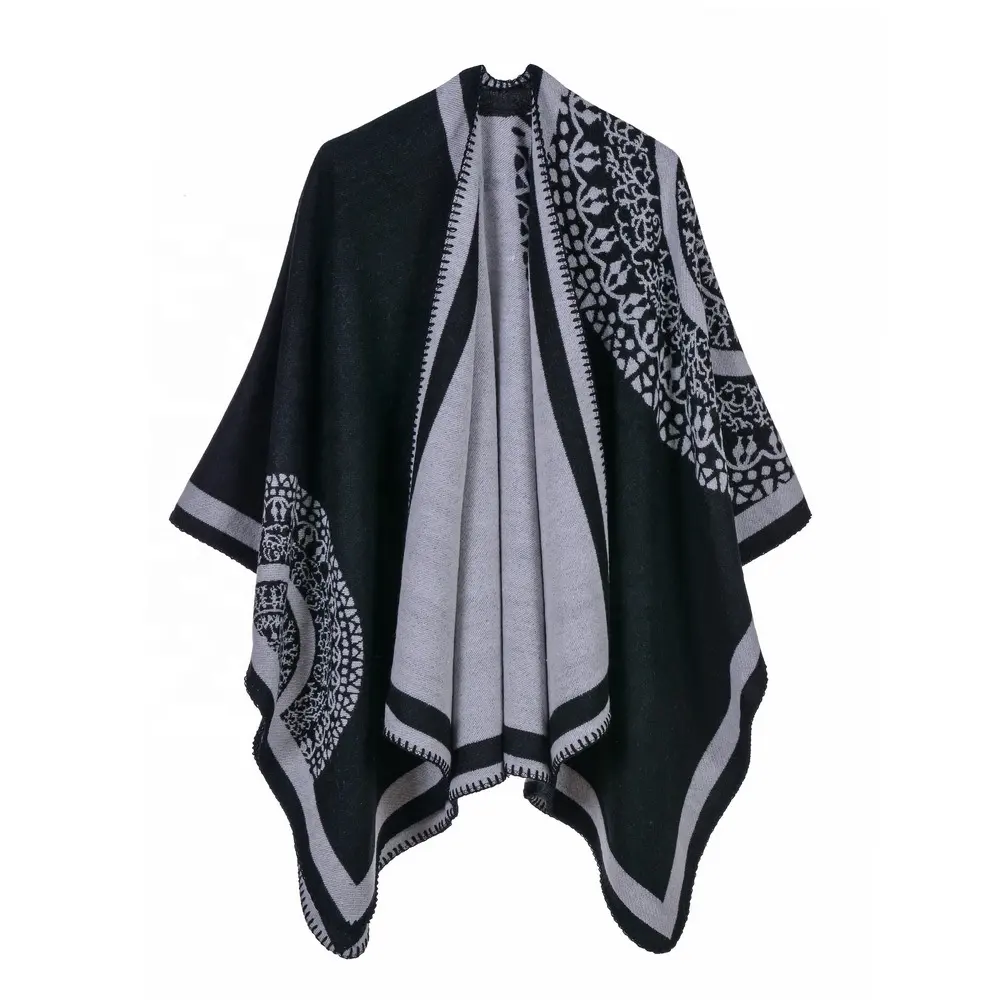 Otoño e invierno, nueva bufanda clásica de Cachemira de estilo británico, chal para mujer, capa chal de doble propósito