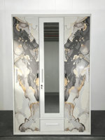 Armoire en acier grande capacité avec portes coulissantes, design moderne et minimaliste, étanche, organisateur de placard, étagères suspendues pour chambre à coucher