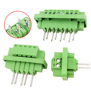 3.81mm Pitch Complete Male & Female Through-Wall Screw <b>Terminal</b> Block Set With Flange, Tool-Free Connection - Product Image 3
