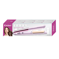 Lisseur de cheveux intelligent Kemei KM-3142 pour femmes, 40W, chauffe rapide, température variable, température constante, soin des cheveux, fer à friser pour filles, certifié CE, vente en gros